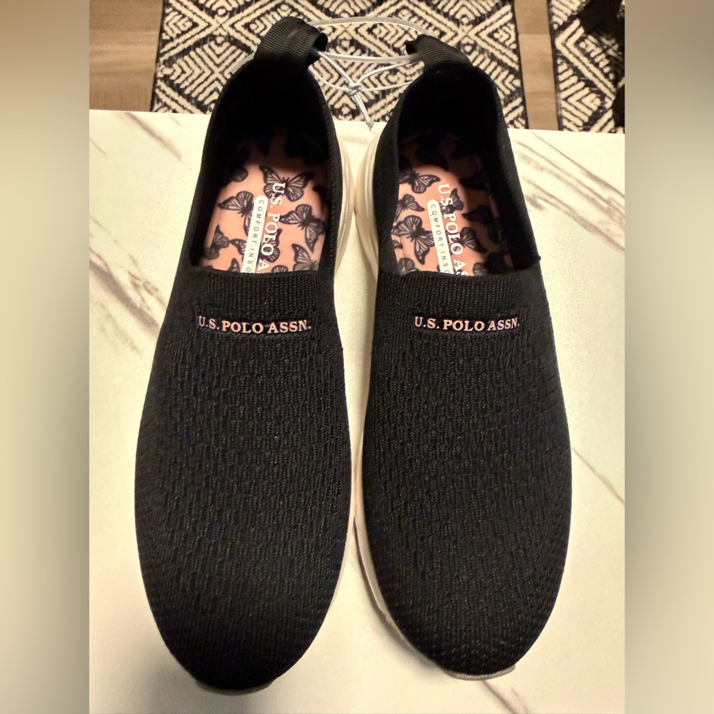 U.S. Polo Assn. Black Loafers slip on shoes